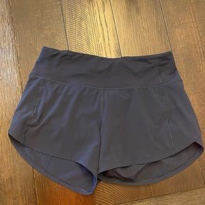 Lululemon Navy Speed up mid-rise lined short 4”